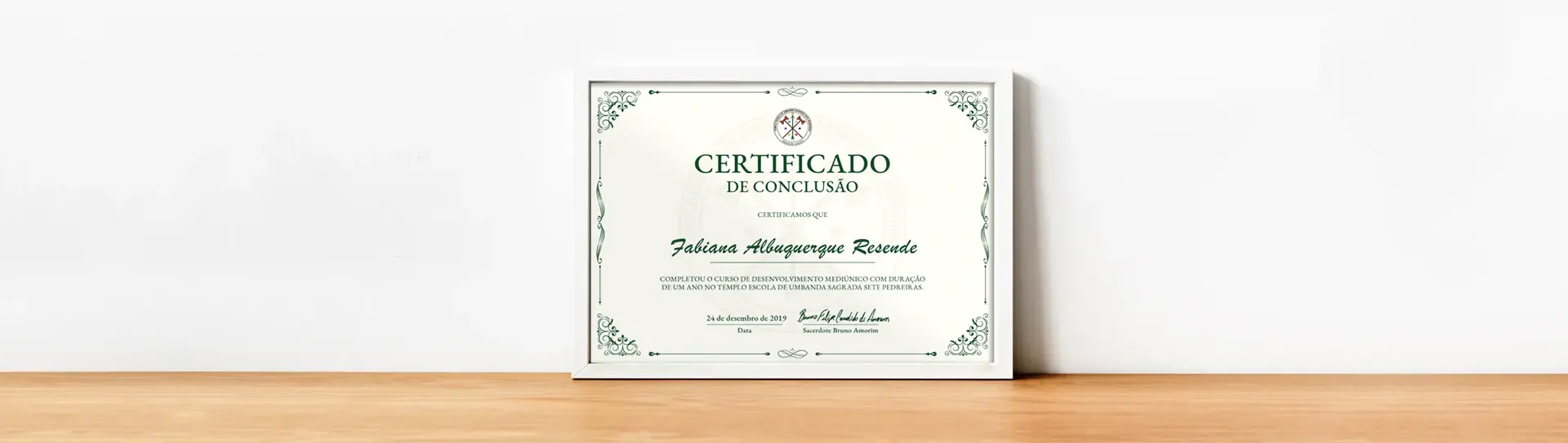 Certificado - Curso de Desenvolvimento Mediúnico - TEUSSP